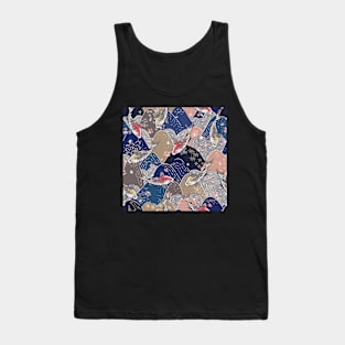 Japanese mountain pattern Tank Top